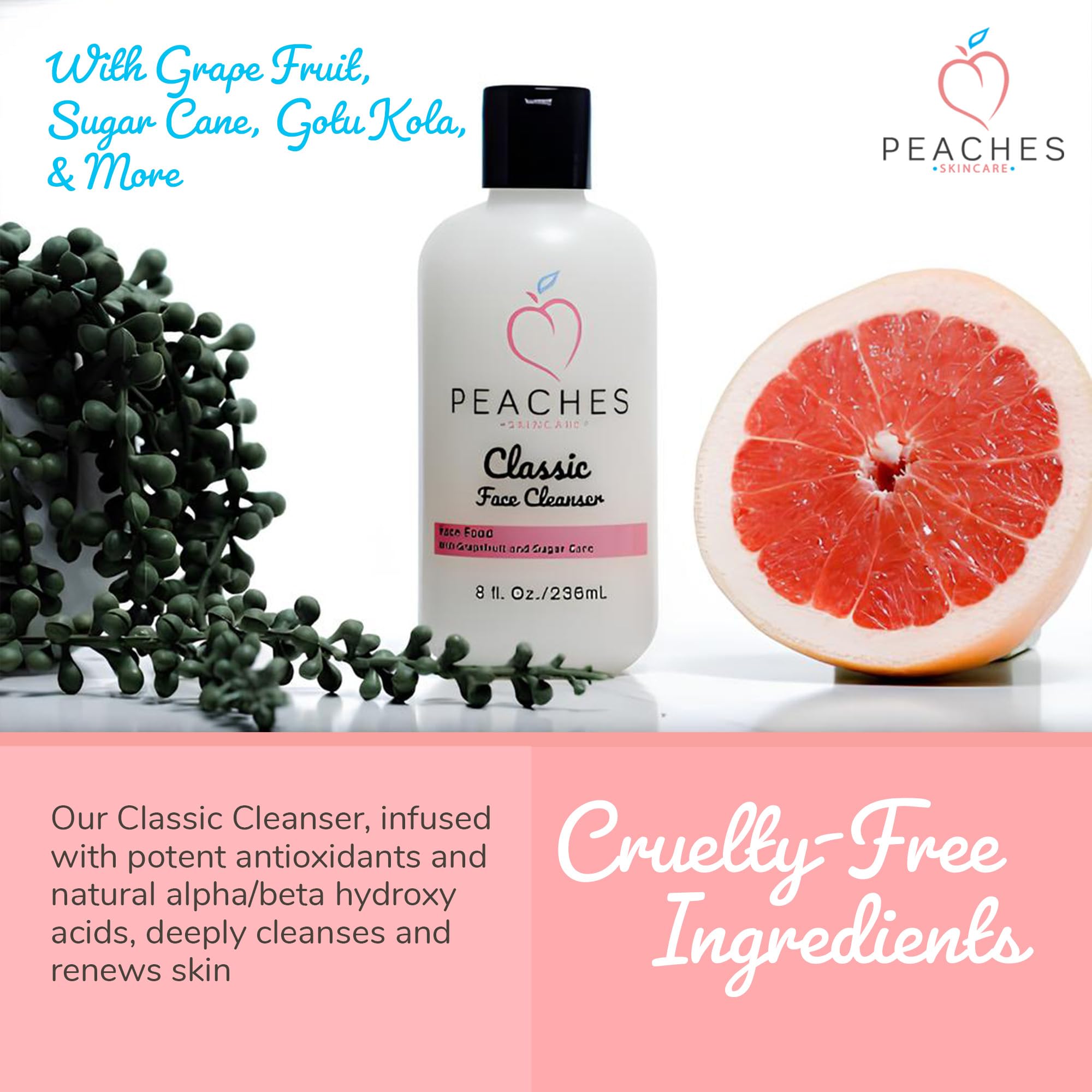 Amazon.com: Peaches Skincare Hydrating Facial Cleanser – Vegan